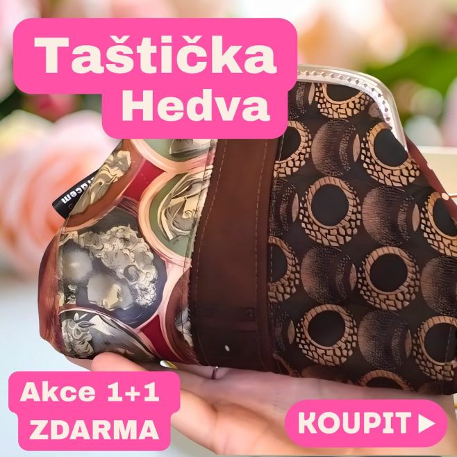 👜 Dvě tváře stylu, jedna taštička – Hedva. Umělecký detail na jedné straně, přírodní elegance na druhé. 🎁 Akce 1+1 ZDARMA...
